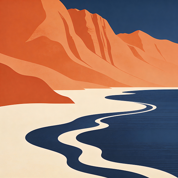 Interior of a modern cafe with botanical art